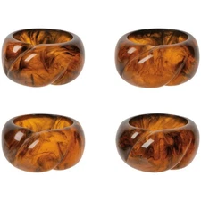 Now Designs Napkin Ring, Tortoise - Set of 4 (HNP3927D)