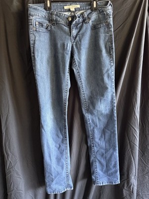 Forever 21 Women s Blue Medium Wash Skinny Denim Jeans 5-Pocket Button Zip
