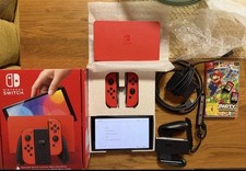 Nintendo Switch OLED Mario Edition mit 3 Spielen TOP Zustand OVP Inklusive