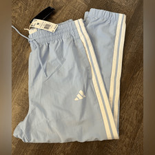 Adidas Women's 3-Stripe Woven Pants 7/8 Joggers-Size Mediun