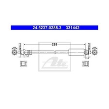 ATE Bremsschlauch vorne für Audi 80 90 Cabriolet Coupe