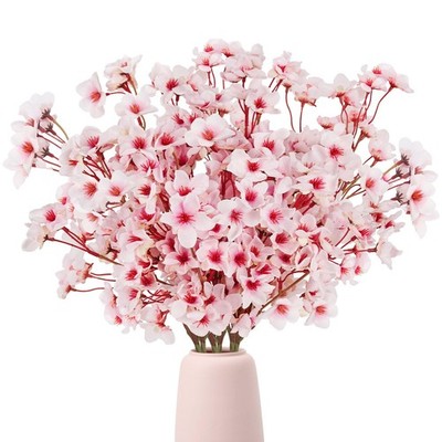 Ruidazon Artificial Cherry Blossom Branches, 6 Pcs Faux Silk Cherry Blossom F...