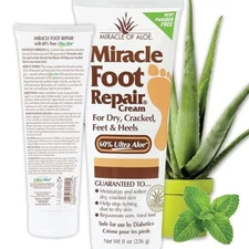Miracle Foot Repair Cream, 8 oz Repairs Dry Cracked Heels and Feet
