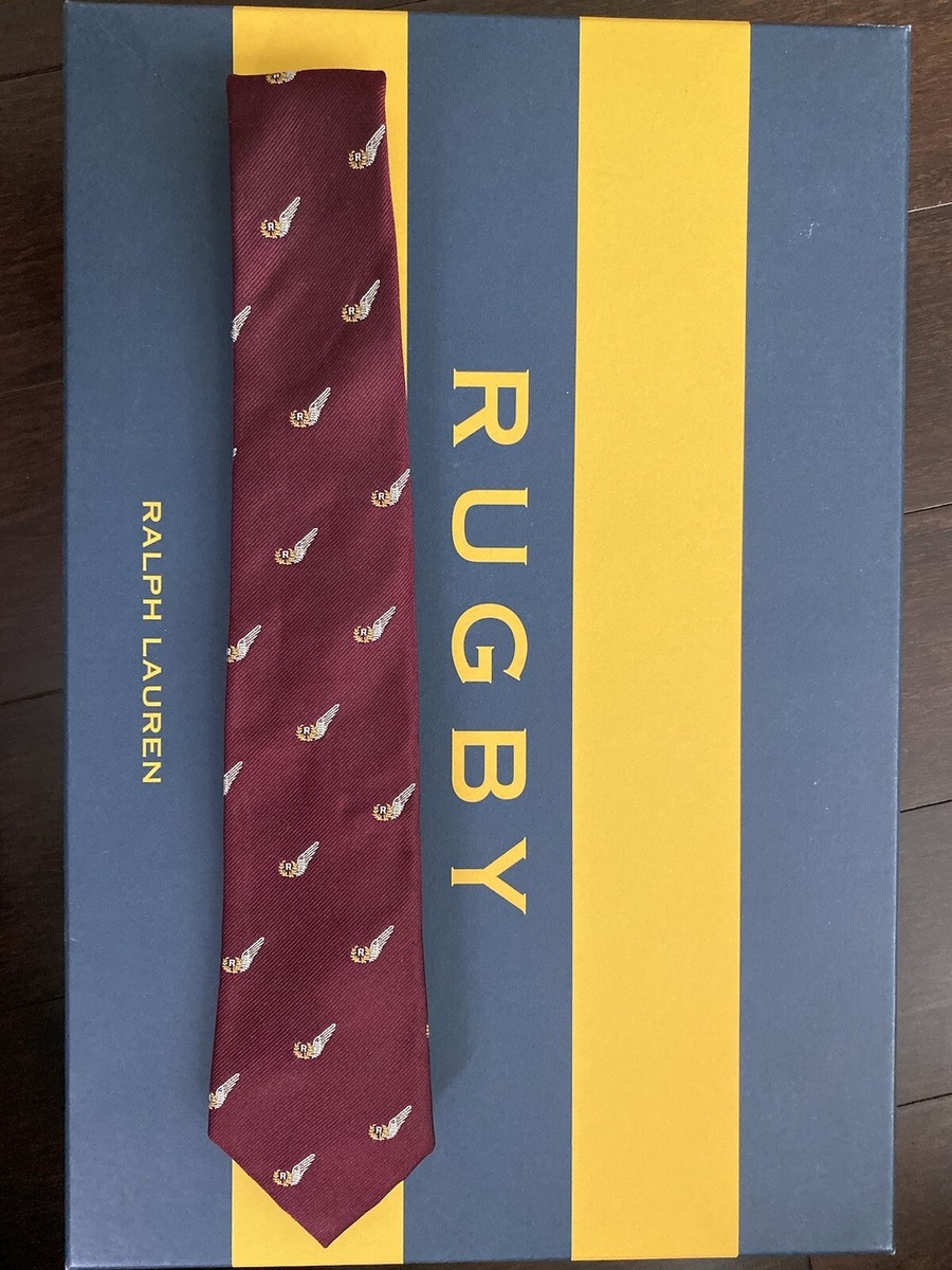 RUGBY By RALPH LAUREN R-wing 100% silk Necktie Tie P-wing Polo | eBay
