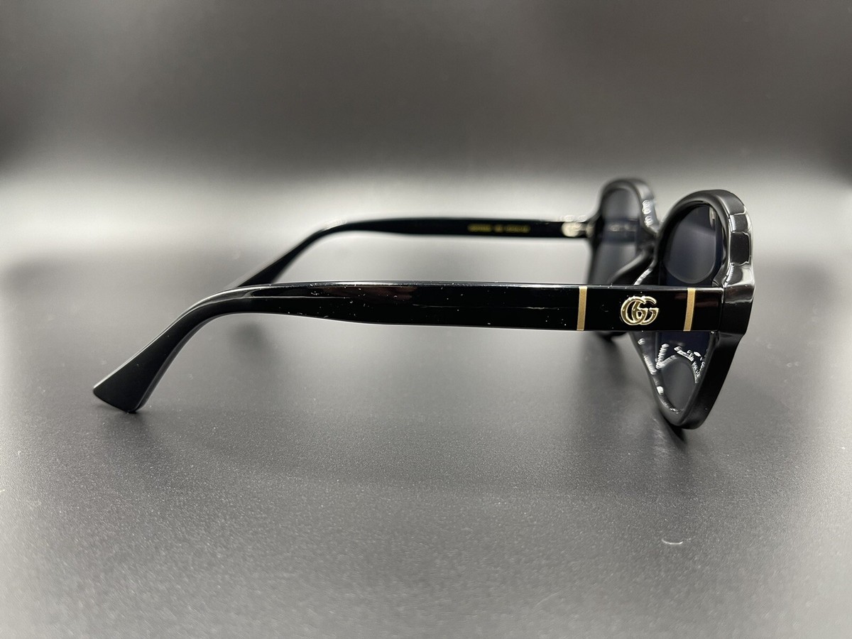 New GUCCI GG0765S 002 Black Frame Black Lens 57-16 Authentic