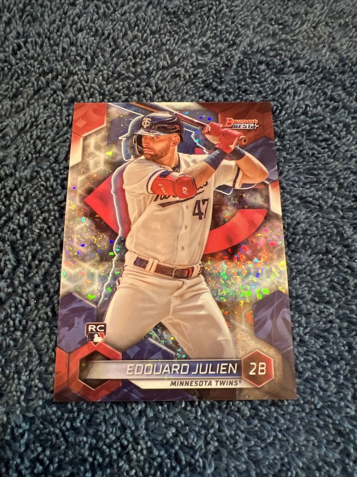 2023 Bowman's Best #36 Edouard Julien RC Rookie Mini Diamonds #230/299 Twins