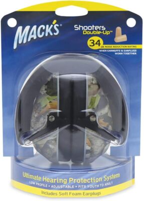 Macks Shooters Hunting Shooting Hearing Protection Sensory Earmuff AND Ear Plugs