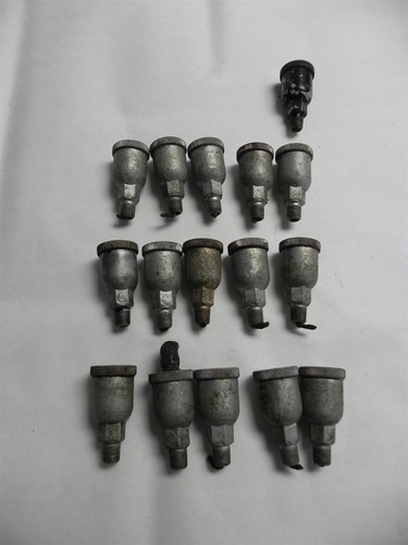 1910s-1920s BRASS ERA TRACTOR ENGINE GREASE FITTINGS GITS BROS 16CT MOST NEW NOS