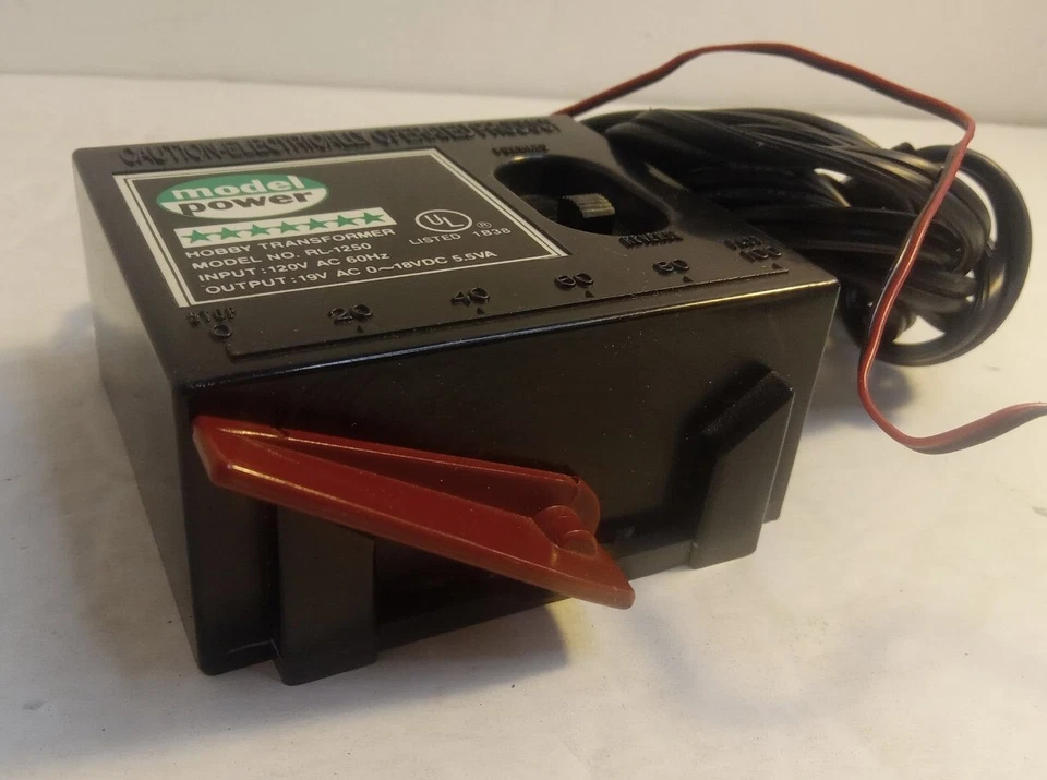 1990 Hobby Transformer Model Power RL-1250, Input 120V AC60Hz Output 19V Train - Image 4 of 4