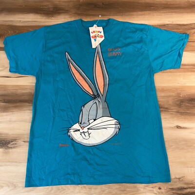 Vintage Bugs Bunny Shirt Mens XL Looney Tunes All Over Print