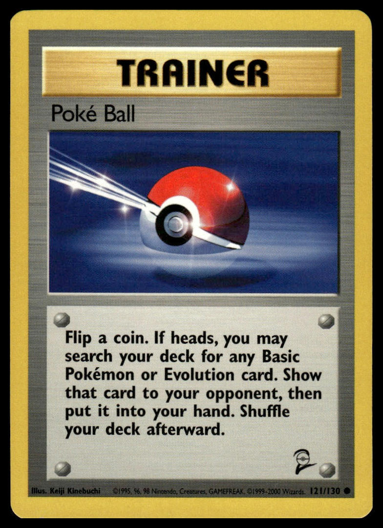 Pokemon Base Set 2 121/130 Poke Ball