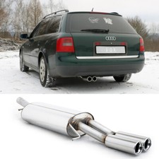 FOX Sportauspuff ESD 2x76 Absorber für Audi A6 Typ 4B ohne Stoßstangenausschnitt