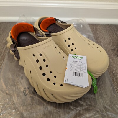 Crocs Echo Clog Sesame Unisex Men's 11 Slip On Comfort 207937-0HX