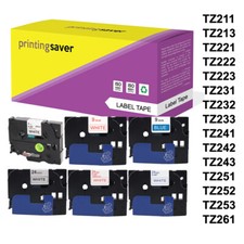 Label fits Brother P-Touch Laminated Tz Label Tape 36 24 18 12 9 6 mm