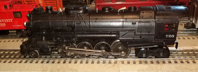 RARE! Lionel 1948 726 BERKSHIRE LOCO IN VERY GOOD CONDITION, WITH RED BRUSHPLATE