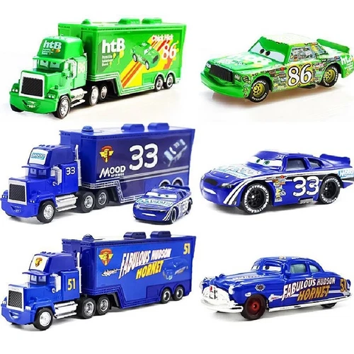 Disney Pixar Cars Chick Hicks Lightning McQueen Mack Hauler Truck & Car Toys New - Picture 5 of 57