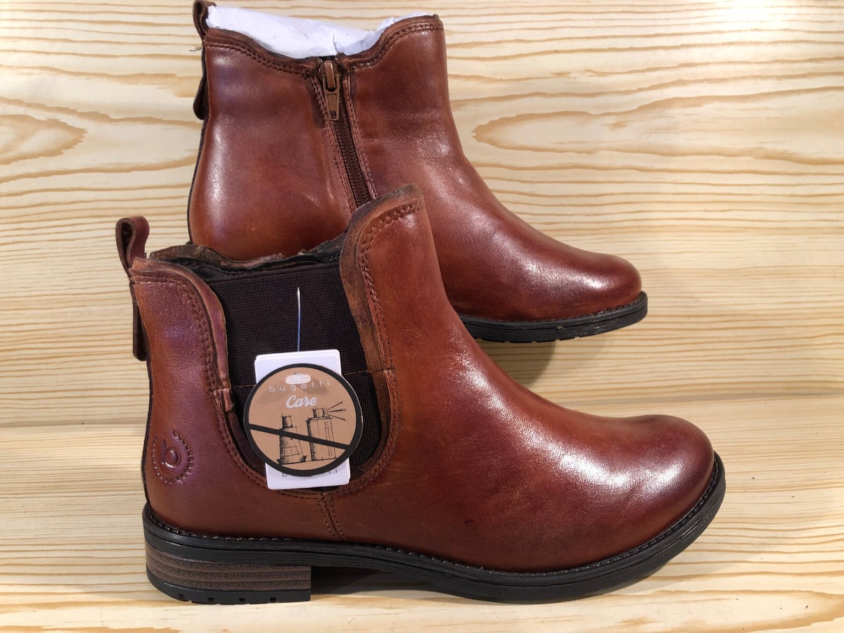 Brown Leather Boots Bugatti Boots For Women Bugatti Ladies Chelsea
