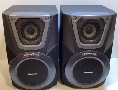 VTG Panasonic SB-AK25 Bookshelf Stereo Speaker Pair Set Subwoofer VTG Panasonic SB-AK25 Bookshelf Stereo Speaker Pair Set Subwoofer