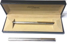 LOT 2 STYLOS - PLUME ET BILLE - ARGENT - ST DUPONT