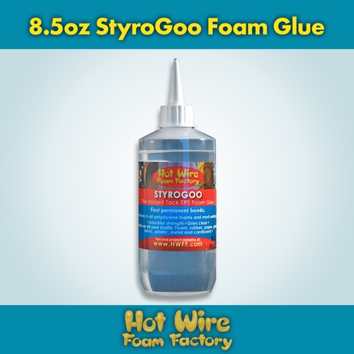 Hot Wire Foam Factory StyroGoo FoamSafe Adhesive Glue (Clear) 028SG8