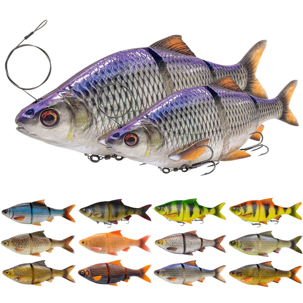 Savage Gear 4D Line Thru Roach 18cm 25cm 32cm SS MS Swimbait Hecht