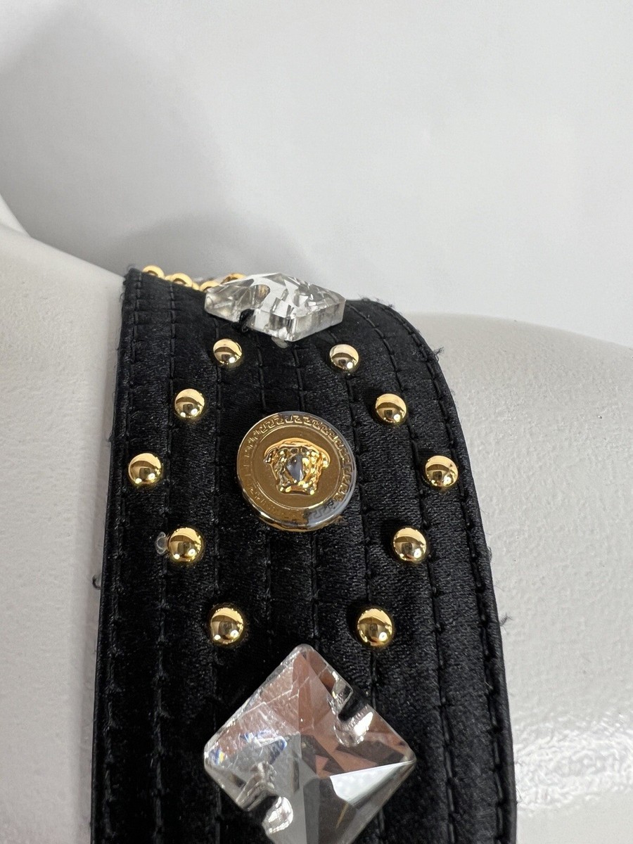Versace AW2019 Black Bondage Medusa Studded Dress IT42 | eBay