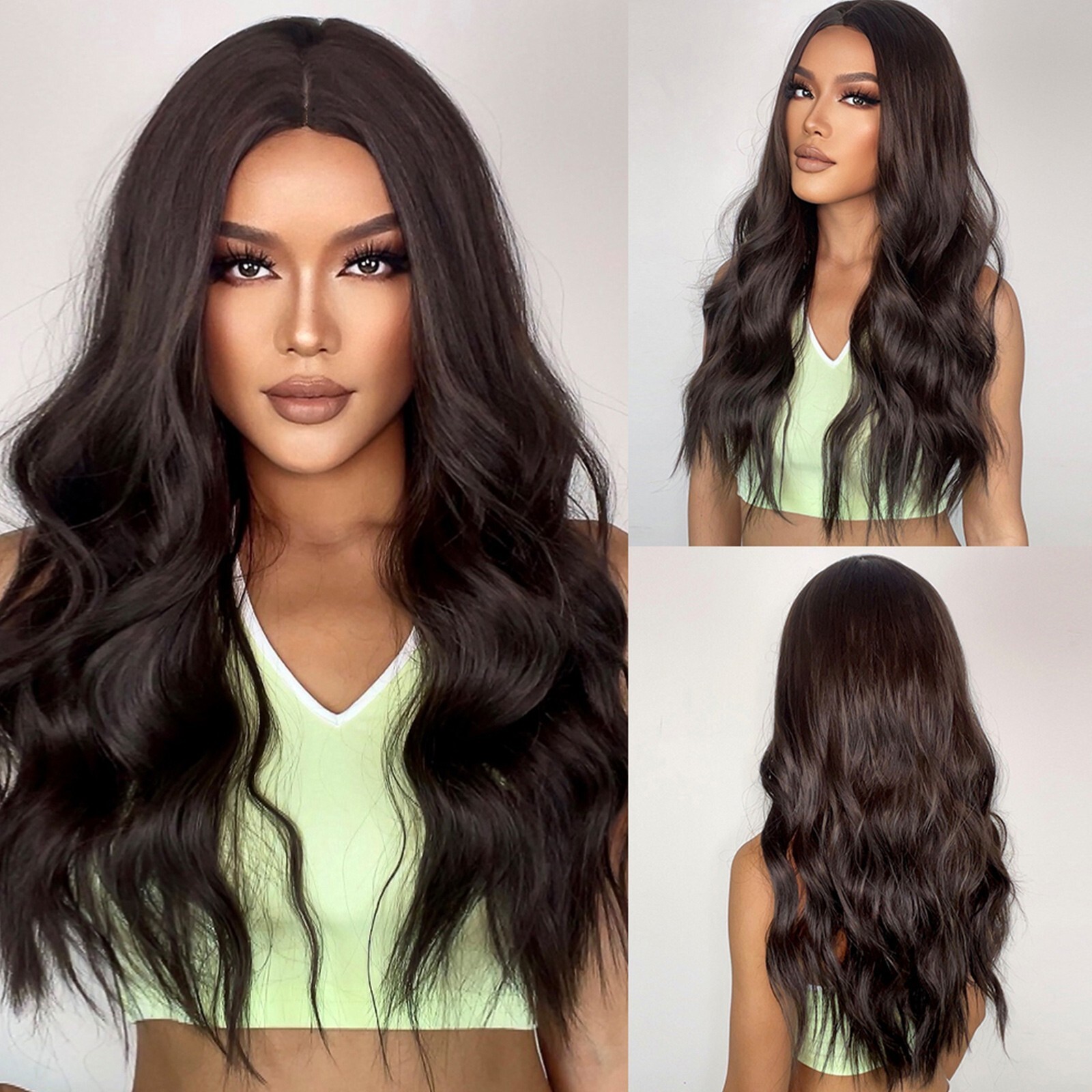 24 Inch Body Wave Bundles Human Hair 26 Inch Long Water Wave Wig For Women  Black | eBay