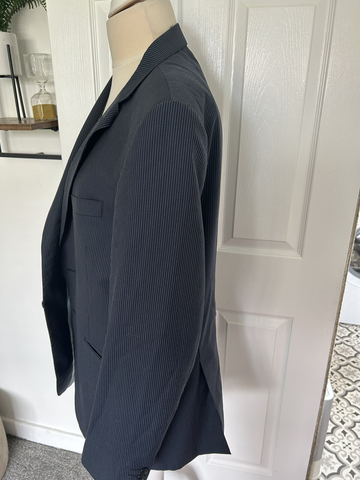 Marks And Spencer’s Savile Row Inspired Navy Pinstripe Pure New Wool