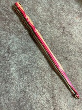 Hand carved Mountain Meadow WOOD YARN CROCHET HOOK size I