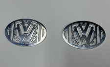 Billet Vw Bug Beetle Horn Grills Set Of 2 1954-1967 Vw Gear Design Polished Almn Billet Vw Bug Beetle Horn Grills Set Of 2 1954-1967 Vw Gear Design Polished Almn