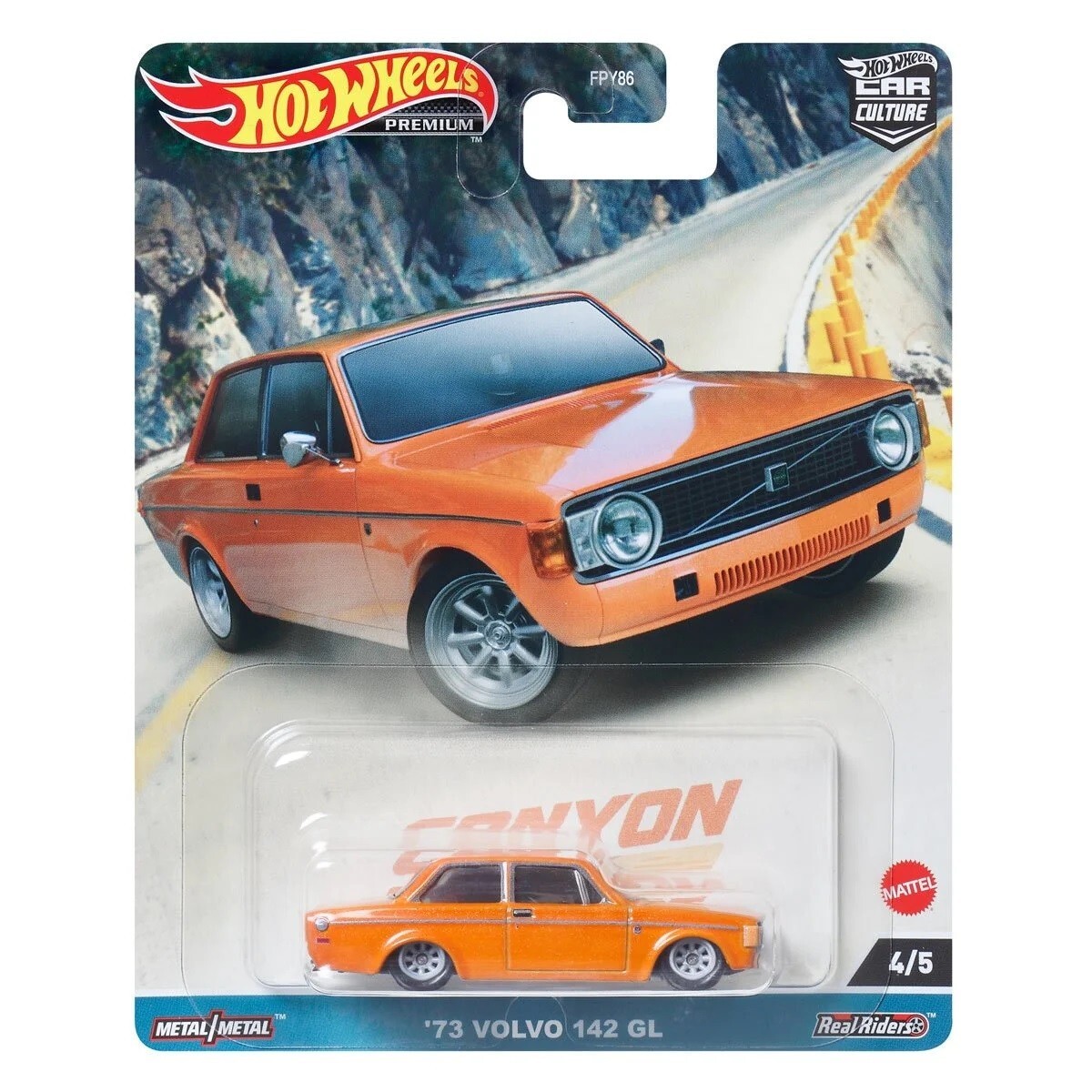 Hot Wheels Premium - 2023 Canyon Warriors 4/5 '73 Volvo 142 GL