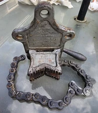 Vintage J.H WILLIAMS & CO VULCAN No.2 Chain Vise 1/4 To 4" Pipe, Brooklyn N.Y.