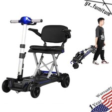 4 Wheels Foldable Travel Mobility Scooter 120W 24V Battery Powered for Elderly