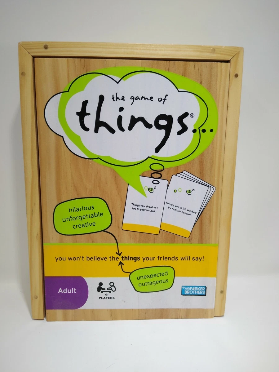 The Game of THINGS - ADULT HUMOR GAME COLLECTOR WOODEN BOX! 100% Complete  VG | eBay
