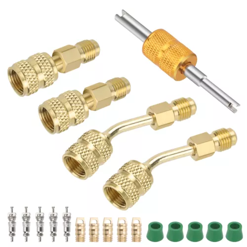 R410A Adapter 5/16" SAE Female to 1/4" SAE Male Flare for Air Conditioner HVAC
