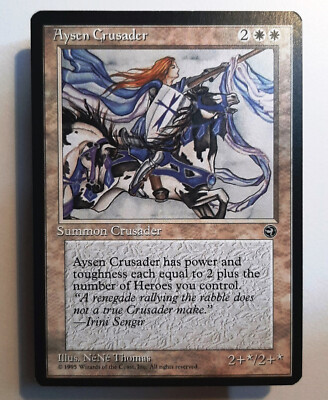  AYSEN CRUSADER  HOMELANDS 1995  NM  WHITE  MAGIC MTG  HEIMATLÄNDER KREUZRITTER