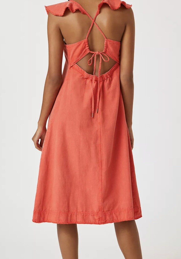 Anthropologie - Pilcro Flutter Sleeve Midi Dress | eBay