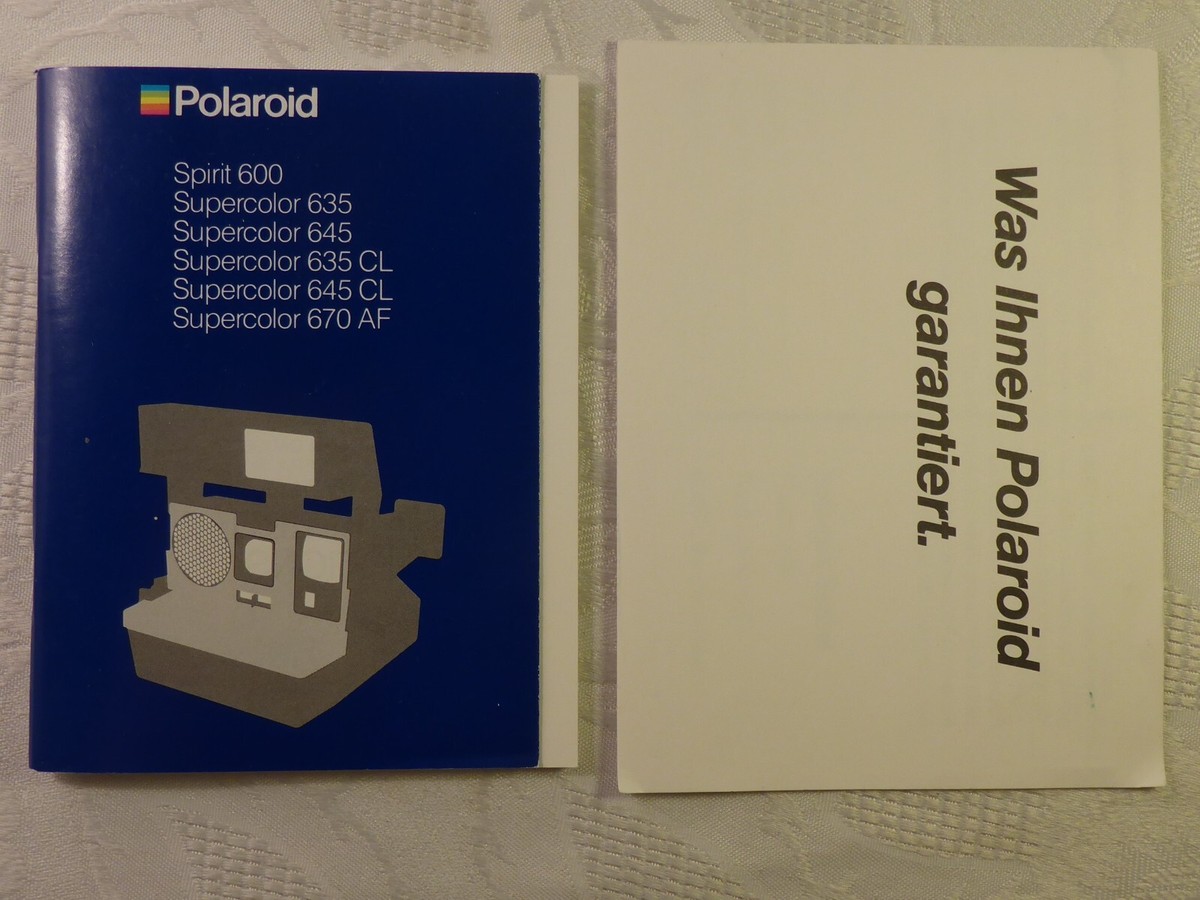 600 Camera Manual Polaroid Spirit 600 Manual Polaroid 600 Manuals
