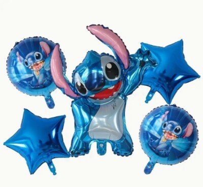 Stitch Disney 18'' Birthday Party Foil BALLOONS Stars & ONE 24'' Stitch Balloon