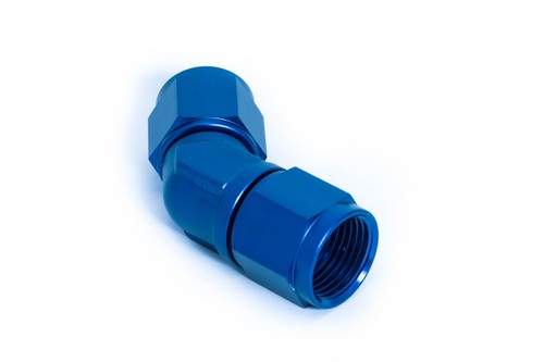 45° Blockwinkel Dash 10 / -10AN / JIC10 Innengewinde/Innengewinde Blau 7/8-14UNF - Picture 3 of 3