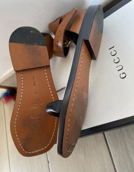 Old Celine Strappy Flat Sandals - Size 37, Brown and Black Old Celine Strappy Flat Sandals - Size 37, Brown and Black
