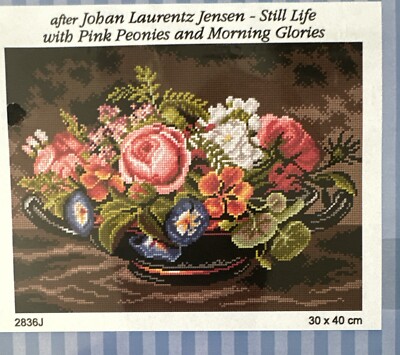 Printed needlepoin tapestry gobelin  Orchidea 30x40 Pink Peonies 2836