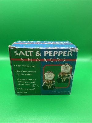 Santa Claus Salt & Pepper Shakers, Christmas Novelty, Rite Aid Store, Ceramic