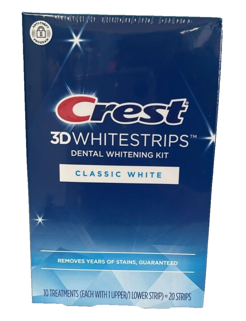 Kit de blanqueamiento dental clásico blanco en casa tiras blancas 3D, 10 tratamientos EXP 2026