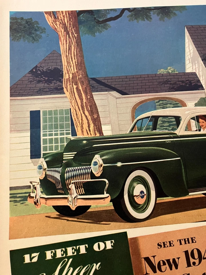 Sedã verde 1941 DeSoto 4 portas - Vintage impressão colorida original anúncio arte de parede - BOM - Imagem 2 de 4