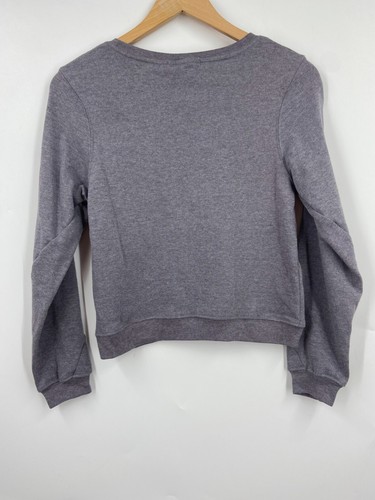 Sub Urban Riot Girls Lucky Charm Crewneck Sweatshirt Gray Gold Size L NWT - Picture 2 of 11