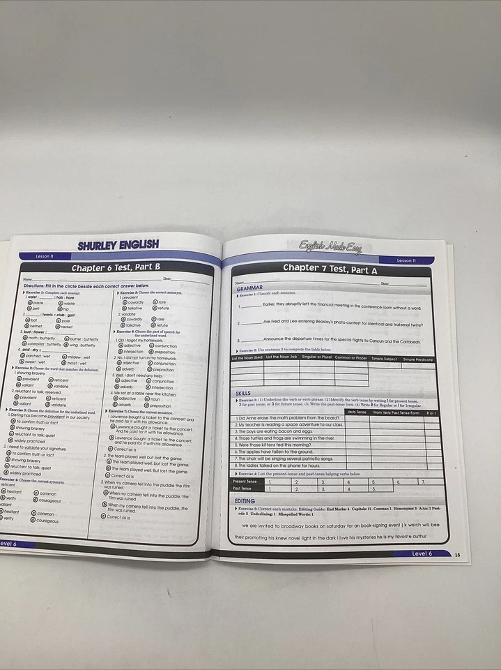 Shurley English Level 6 English Made Easy Student  Test Booklet - 6th Grade - Image 2 of 4
