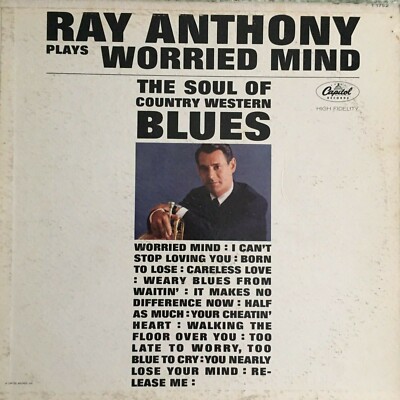 Ray Anthony Worried Mind 12'' Vinyl LP Record Album 1962