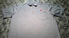 Medium Domino  s Employees Polo Heather Grey 95 Poly 5 Spandex Shirt