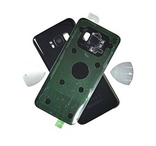 Back Glass Camera Frame Battery Cover Replacement Fit Samsung Galaxy S8 Black